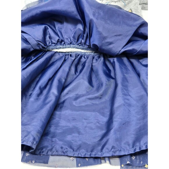 DISNEY 100 HOODED DRESS TULLE SKIRT GREY & NAVY BLUE COSPLAY ALICE GIRLS SMALL 6 - Picture 9 of 12